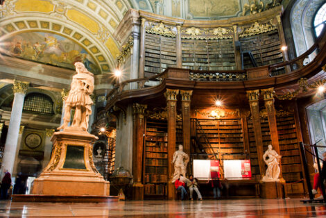 Interior de la Biblioteca Nacional de Austria