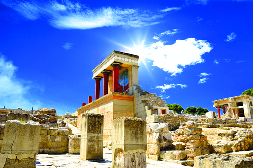 El palacio de Knossos, el hogar del Minotauro