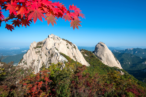 Parque Nacional del Monte Bukhansan, en Corea del Sur