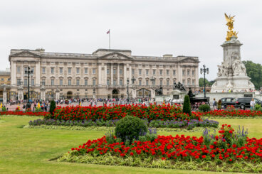 El bello Palacio de Buckingham en Londres
