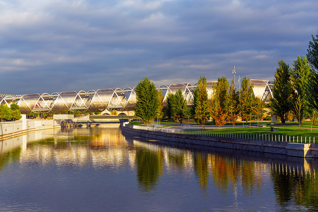 Recorremos la orilla del río Manzanares en Madrid