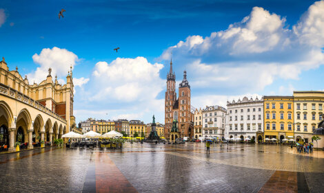 Plaza del Mercado,uno de los lugares de Cracovia más bonitos