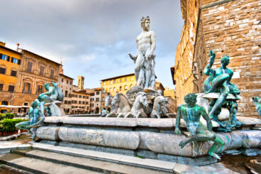 La fuente de Neptuno, uno de los iconos de Florencia