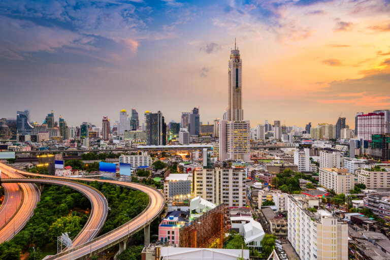 Subimos a la Baiyoke Tower II en Bangkok, Tailandia