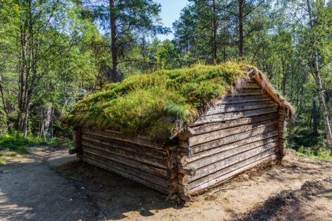 Casa tradicional sami en Laponia