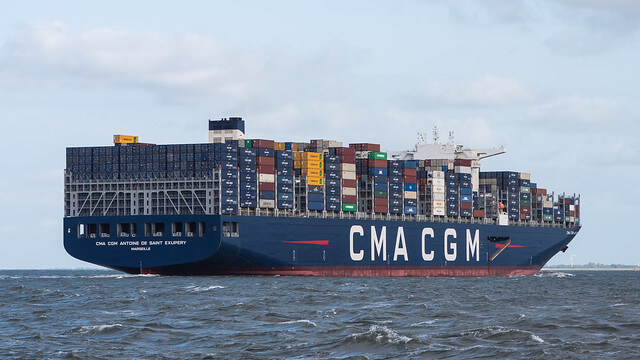 Saint-Exupéry: el gran buque portacontenedores francés