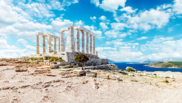 El templo de Poseidón en el cabo de Sunio