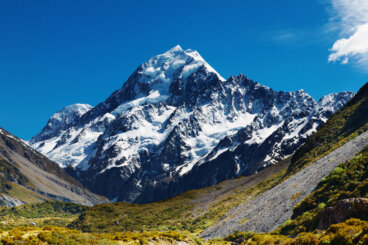 Mount Cook en Nueva Zelanda y su laguna mágica