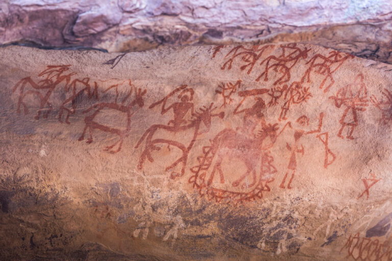 Las pinturas rupestres de Bhimbetka en la India