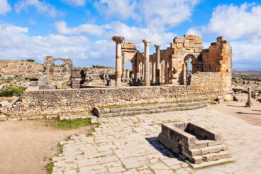 La antigua ciudad romana de Volubilis en Marruecos