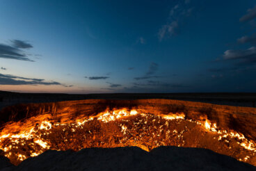 La puerta del infierno en Turkmenistán