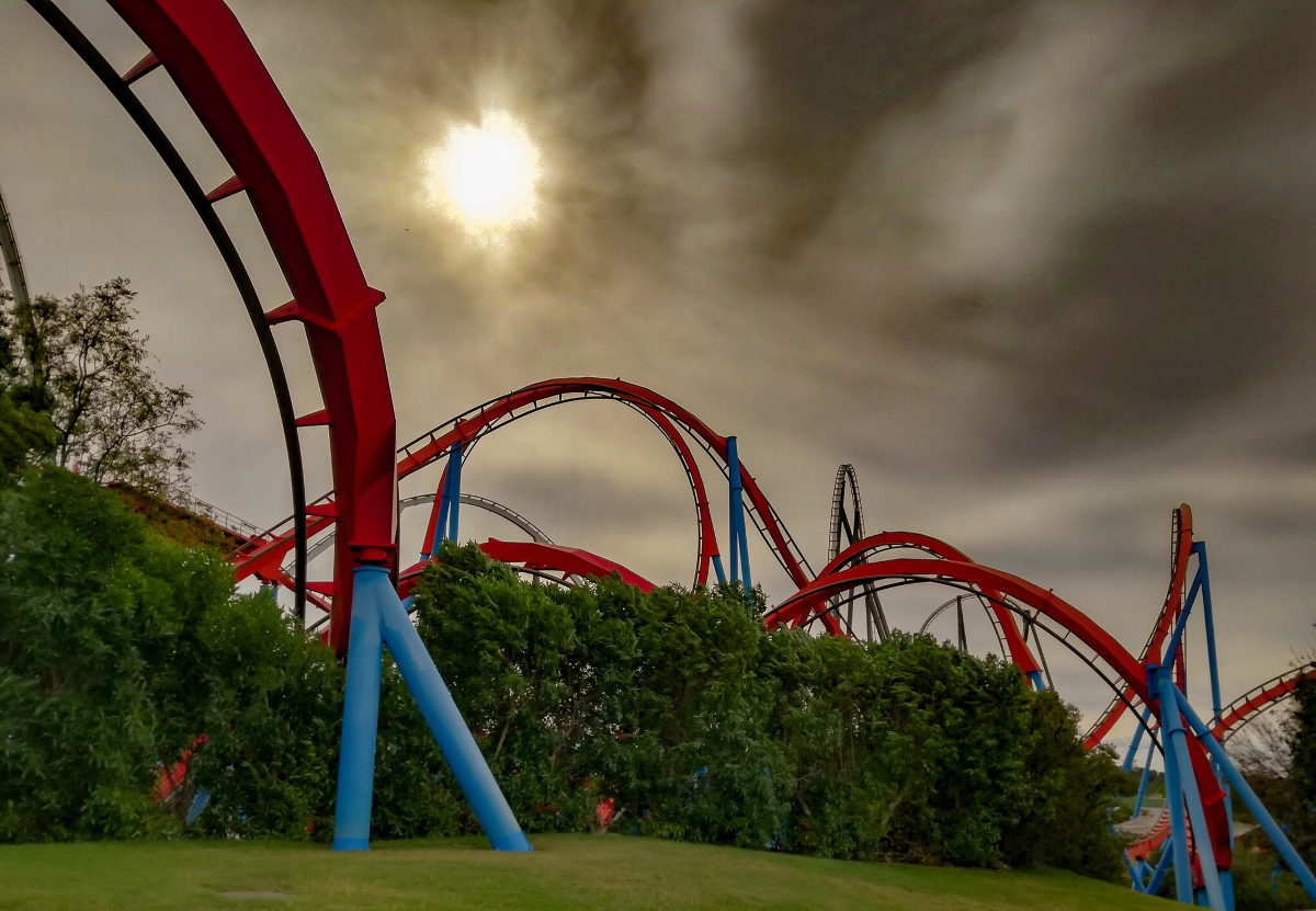 Montaña rusa en Porta Aventura World.