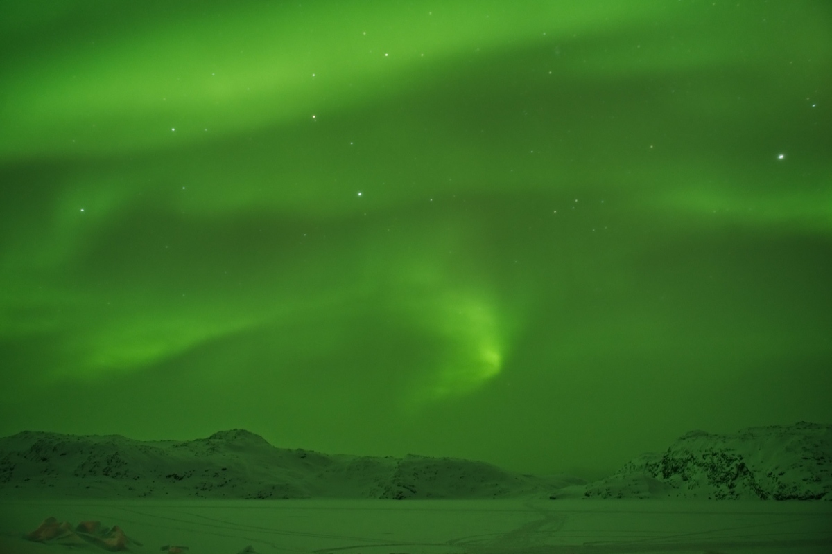 Aurora boreal en Ilulissat.