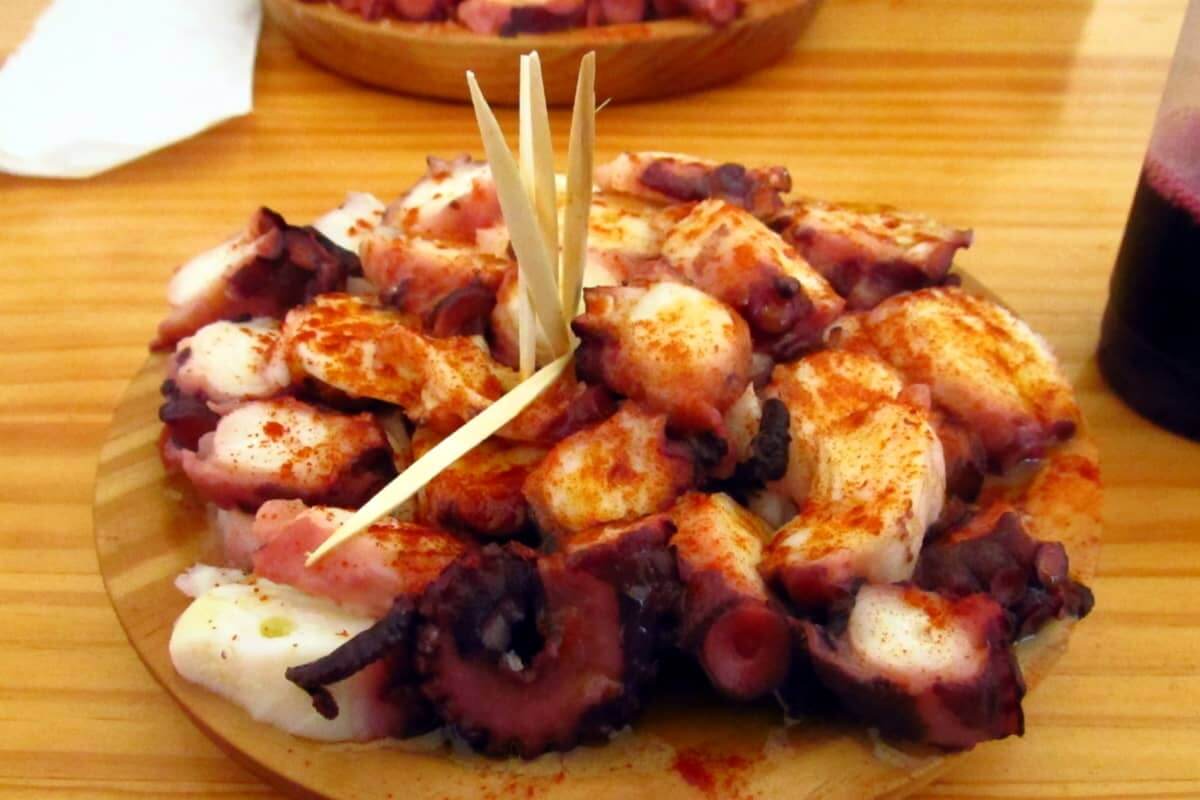 Plato de pulpo a la gallega.